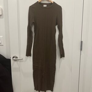 Cotton On - Ultimate Knit Midi Dress, brown, S